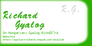 richard gyalog business card